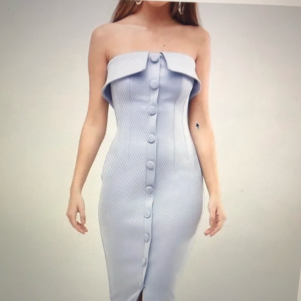 ISO: blue button down pencil dress